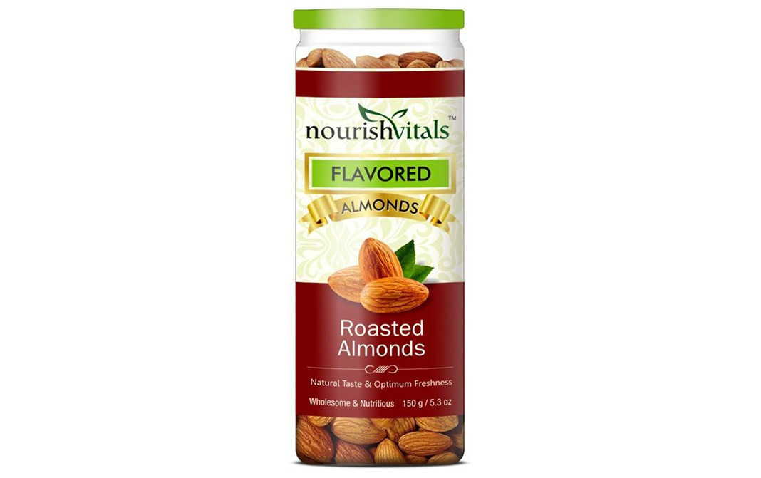 NourishVitals Flavored Roasted Almonds   Jar  150 grams